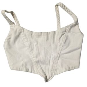 Zara Elegant White Corset Top